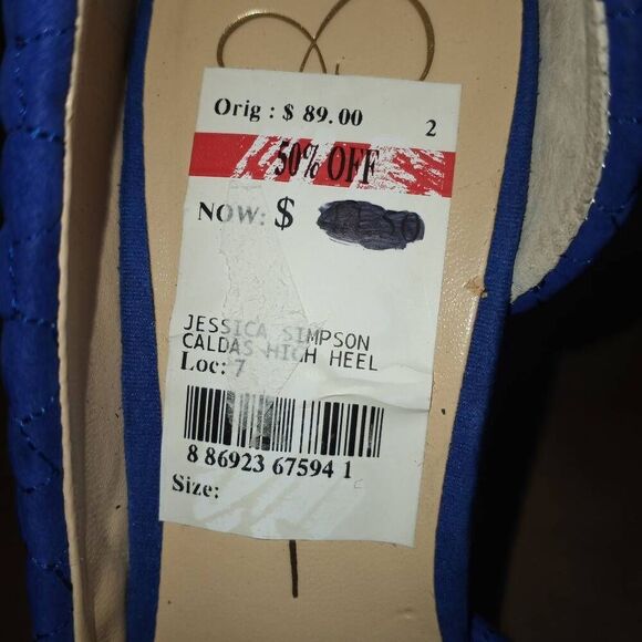 JESSICA SIMPSON COBALT BLUE CALDAS PUMPS SZ.7 EUC. - Picture 6 of 9